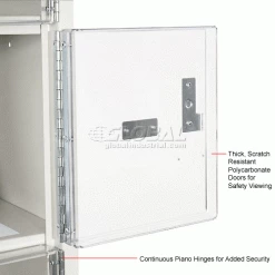 Hallowell® 6-Tier 6 Door Safety-View Locker, 12"W x 15"D x 12"H, Tan, Assembled -Deals Lockers Store 562661 2wco 1