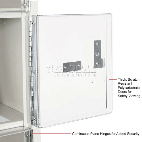Hallowell® 6-Tier 6 Door Safety-View Locker, 12"W x 12"D x 12"H, Tan, Assembled 11 Hallowell® 6-Tier 6 Door Safety-View Locker, 12"W x 12"D x 12"H, Tan, Assembled - Image 9