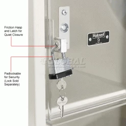 Hallowell® 6-Tier 6 Door Safety-View Locker, 12"W x 12"D x 12"H, Tan, Unassembled -Deals Lockers Store 562661 3wco