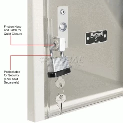 Hallowell® 1-Tier 4 Door Safety-View Wall Mount Locker, 12"Wx18"x14-3/4"H, Tan, Unassembled -Deals Lockers Store 562667 3wco