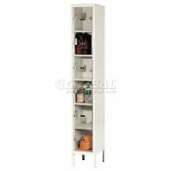Hallowell® 6-Tier 6 Door Safety-View Locker, 12"W x 15"D x 12"H, Tan, Assembled -Deals Lockers Store 562670 10