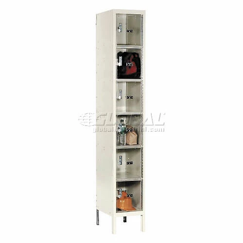 Hallowell® 6-Tier 6 Door Safety-View Locker, 12"W x 12"D x 12"H, Tan, Assembled 5 Hallowell® 6-Tier 6 Door Safety-View Locker, 12"W x 12"D x 12"H, Tan, Assembled - Image 3