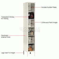 Hallowell® 6-Tier 6 Door Safety-View Locker, 12"W x 12"D x 12"H, Tan, Assembled 20 Hallowell® 6-Tier 6 Door Safety-View Locker, 12"W x 12"D x 12"H, Tan, Assembled -Deals Lockers Store 562670 1wco 2