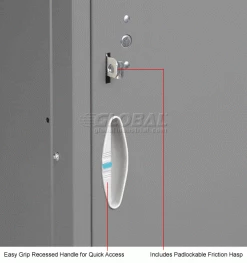 Global Industrial™ Capital® 1-Tier 3 Door Locker, 12"Wx15"Dx72"H, Gray, Unassembled -Deals Lockers Store 652047GY 2wco 4