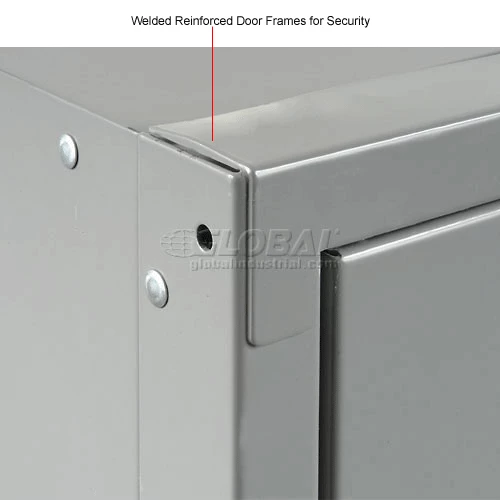 Global Industrial Capital® 2-Tier 2 Door Locker, 12"Wx15"Dx36"H, Gray, Assembled 18 Global Industrial Capital® 2-Tier 2 Door Locker, 12"Wx15"Dx36"H, Gray, Assembled - Image 16