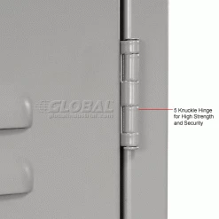 Global Industrial™ 6-Tier 6 Door Box Locker, 12"W x 15"D x 12"H, Gray, Assembled -Deals Lockers Store 652054GY 5wco 1