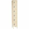 Global Industrial™ 6-Tier 6 Door Digital Box Locker, 12"W x 12"D x 12"H, Tan, Assembled -Deals Lockers Store 652054TNDL