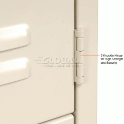 Global Industrial™ 6-Tier 6 Door Box Locker, 12"W x 15"D x 12"H, Tan, Unassembled -Deals Lockers Store 652054TN 4wco 1