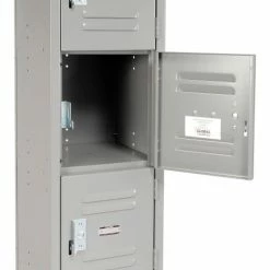 Global Industrial™ 6-Tier 6 Door Box Locker, 12"W x 12"D x 12"H, Gray, Assembled -Deals Lockers Store 652054 2012GY 03