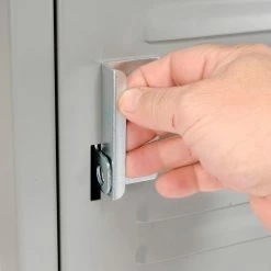 Global Industrial™ 6-Tier 6 Door Box Locker, 12"W x 12"D x 12"H, Gray, Assembled -Deals Lockers Store 652054 2012GY 09