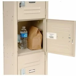 Global Industrial™ 6-Tier 6 Door Box Locker, 12"W x 15"D x 12"H, Tan, Unassembled -Deals Lockers Store 652054 2012TN 05 1