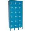 Global Industrial™ 6-Tier 18 Door Box Locker, 12"W x 18"D x 12"H, Blue, Unassembled -Deals Lockers Store 652055BL