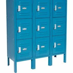 Global Industrial™ 6-Tier 18 Door Box Locker, 12"W x 18"D x 12"H, Blue, Unassembled -Deals Lockers Store 652055BL 10