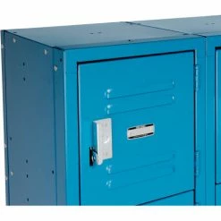 Global Industrial™ 6-Tier 18 Door Box Locker, 12"W x 18"D x 12"H, Blue, Unassembled -Deals Lockers Store 652055BL 12