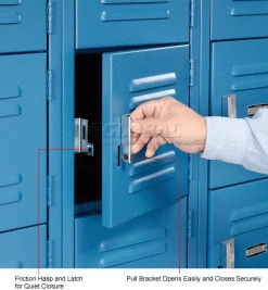 Global Industrial™ 6-Tier 18 Door Box Locker, 12"W x 18"D x 12"H, Blue, Unassembled -Deals Lockers Store 652055BL 3wco