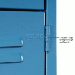Global Industrial™ 6-Tier 18 Door Box Locker, 12"W x 18"D x 12"H, Blue, Unassembled -Deals Lockers Store 652055BL 4wco