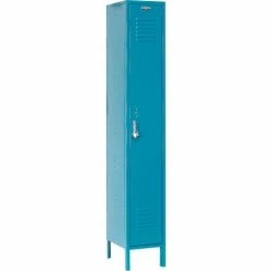 Global Industrial™ Paramount® 1-Tier 1 Door Locker, 12"Wx12"Dx72"H, Blue, Assembled