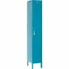 Global Industrial™ Paramount® 1-Tier 1 Door Locker, 15"Wx18"Dx72"H, Blue, Unassembled