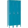 Global Industrial™ Paramount® 1-Tier 3 Door Locker, 15"Wx18"Dx72"H, Blue, Assembled -Deals Lockers Store 652060BL 05 1