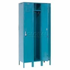 Global Industrial™ Paramount® 1-Tier 1 Door Locker, 15"Wx18"Dx72"H, Blue, Assembled -Deals Lockers Store 652060BL 06 7