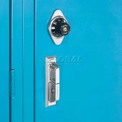 Global Industrial™ Paramount® 1-Tier 3 Door Locker, 12"Wx12"Dx72"H, Blue, Unassembled -Deals Lockers Store 652060BL 13 7