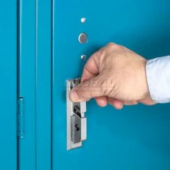 Global Industrial™ Paramount® 1-Tier 1 Door Locker, 15"Wx18"Dx72"H, Blue, Unassembled -Deals Lockers Store 652060BL 14 9