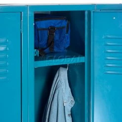 Global Industrial™ Paramount® 1-Tier 1 Door Locker, 15"Wx18"Dx72"H, Blue, Assembled -Deals Lockers Store 652060BL 18 7