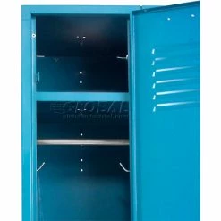 Global Industrial™ Paramount® 1-Tier 1 Door Locker, 15"Wx18"Dx72"H, Blue, Assembled -Deals Lockers Store 652060BL 22 3
