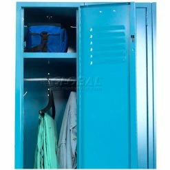 Global Industrial™ Paramount® 1-Tier 1 Door Locker, 15"Wx18"Dx72"H, Blue, Unassembled -Deals Lockers Store 652060BL 23 2