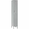 Global Industrial™ 1-Tier 1 Door Digital Locker, 12"W x 12"D x 60"H, Gray, Assembled -Deals Lockers Store 652060GYDL