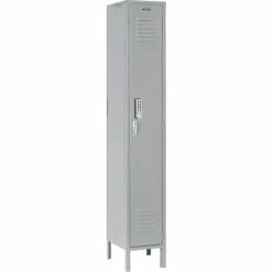 Global Industrial™ 1-Tier 1 Door Digital Locker, 12"W x 12"D x 60"H, Gray, Assembled
