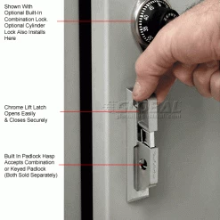Global Industrial™ Paramount® 2-Tier 2 Door Locker, 12"Wx18"Dx36"H, Gray, Assembled -Deals Lockers Store 652060GY 2wco 2