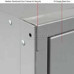 Global Industrial™ Paramount® 1-Tier 1 Door Locker, 15"Wx18"Dx72"H, Gray, Unassembled -Deals Lockers Store 652060GY 4wco 3