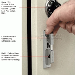 Global Industrial™ Paramount® 2-Tier 6 Door Locker, 12"Wx15"Dx36"H, Tan, Assembled -Deals Lockers Store 652060TN 2wco 4