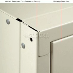 Global Industrial™ Paramount® 1-Tier 1 Door Locker, 12"Wx18"Dx60"H, Tan, Assembled -Deals Lockers Store 652060TN 4wco 2