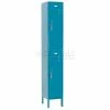 Global Industrial™ Paramount® 2-Tier 2 Door Locker, 12"Wx15"Dx36"H, Blue, Unassembled