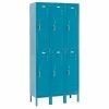 Global Industrial™ Paramount® 2-Tier 6 Door Locker, 12"Wx12"Dx36"H, Blue, Assembled