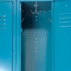 Global Industrial™ Paramount® 2-Tier 2 Door Locker, 12"Wx15"Dx36"H, Blue, Unassembled -Deals Lockers Store 652074BL 17 2