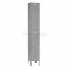 Global Industrial™ Paramount® 2-Tier 2 Door Locker, 12"Wx18"Dx36"H, Gray, Assembled