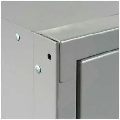 Global Industrial™ Infinity® 2-Tier 2 Door Locker, 12"Wx18"Dx36"H, Gray, Assembled -Deals Lockers Store 652074GY 08