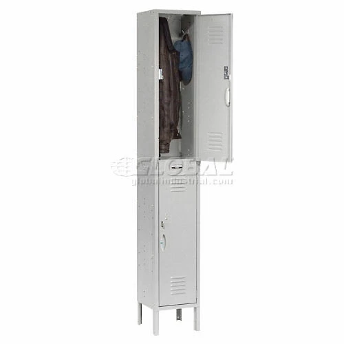 Global Industrial Capital® 2-Tier 2 Door Locker, 12"Wx15"Dx36"H, Gray, Assembled 9 Global Industrial Capital® 2-Tier 2 Door Locker, 12"Wx15"Dx36"H, Gray, Assembled - Image 7