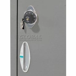 Global Industrial™ Capital® 1-Tier 3 Door Locker, 12"Wx18"Dx72"H, Gray, Assembled -Deals Lockers Store 652074GY 23 3