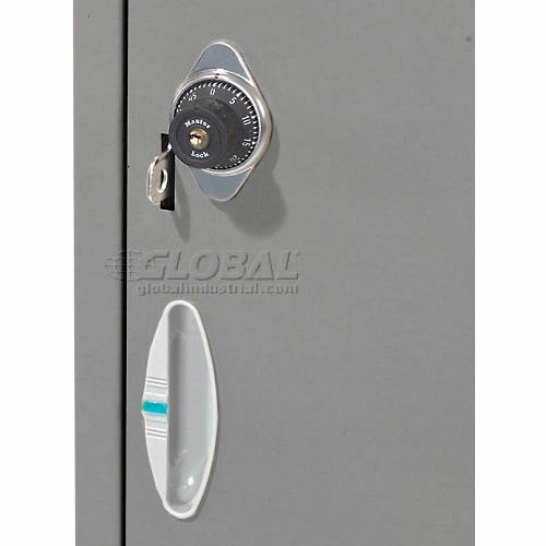 Global Industrial Capital® 2-Tier 2 Door Locker, 12"Wx15"Dx36"H, Gray, Assembled 11 Global Industrial Capital® 2-Tier 2 Door Locker, 12"Wx15"Dx36"H, Gray, Assembled - Image 9