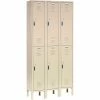 Global Industrial™ Paramount® 2-Tier 6 Door Locker, 12"Wx15"Dx36"H, Tan, Assembled -Deals Lockers Store 652074TN 01 1