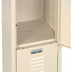 Global Industrial™ Paramount® 2-Tier 6 Door Locker, 12"Wx15"Dx36"H, Tan, Assembled -Deals Lockers Store 652074TN 17 1