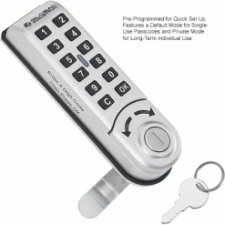 Global Industrial™ 2-Tier 2 Door Digital Locker, 12"W x 15"D x 36"H, Gray, Assembled -Deals Lockers Store 652076GYDLIN 2wco