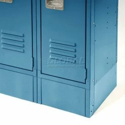 Global Industrial™ End Base For 12"D X 6"H Blue Locker Pair (Left And Right) -Deals Lockers Store 652080BL 03 1