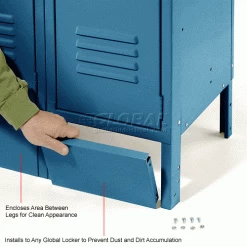 Global Industrial™ Front Base For 12"W X 6"H Blue Locker -Deals Lockers Store 652080BL 3wco