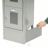 Global Industrial™ End Base For 15"Dx6"H Gray Locker, Pair (Left & Right) -Deals Lockers Store 652080GY 02 2