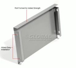 Global Industrial™ Front Base For 15"Wx6"H Gray Locker -Deals Lockers Store 652080GY 2wco 1